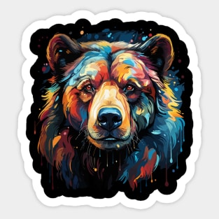 Grizzly Bear Rainbow Sticker